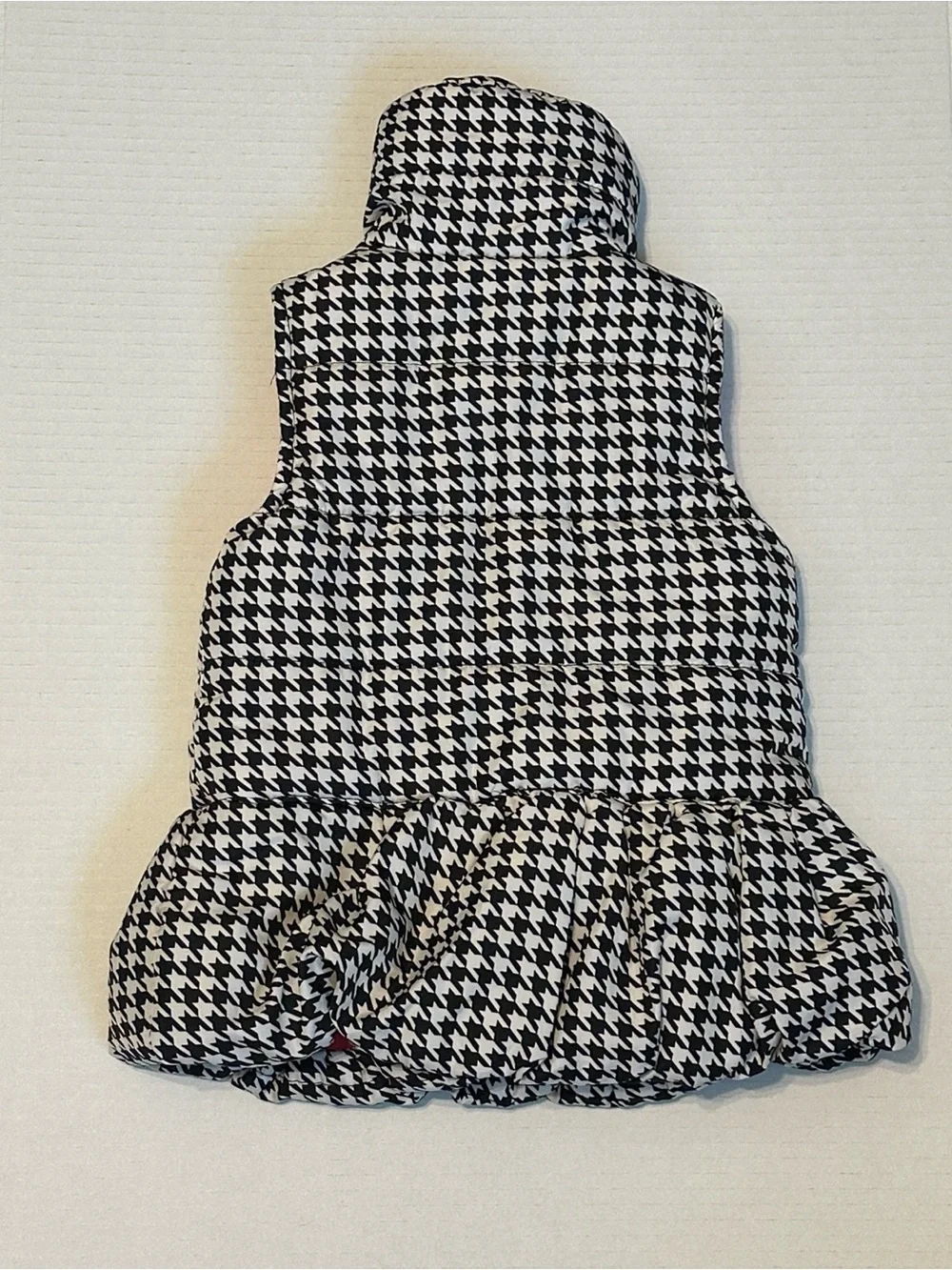 Kids Headquarters Black-and-White Houndstooth Vest with Red Bow Details 3T